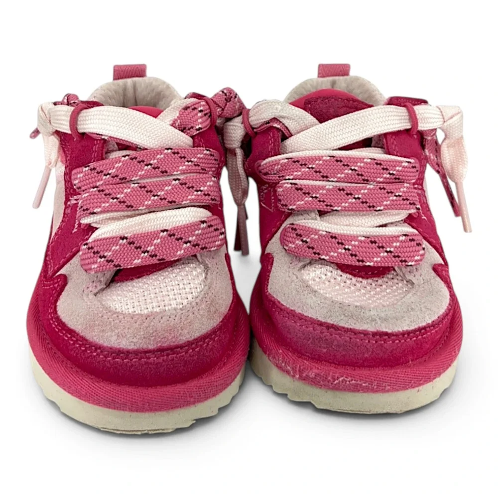 UGG T Lo Lowmel Toddler Pink Suede Sneakers Size 8